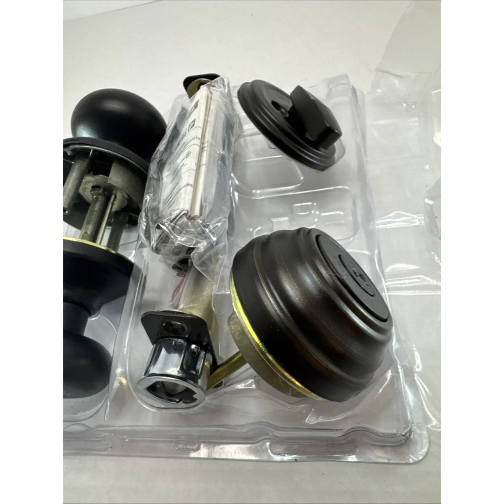 Kwikset Venetian Bronze Single Cylinder Entry Knob & Deadbolt Combo 99910-035